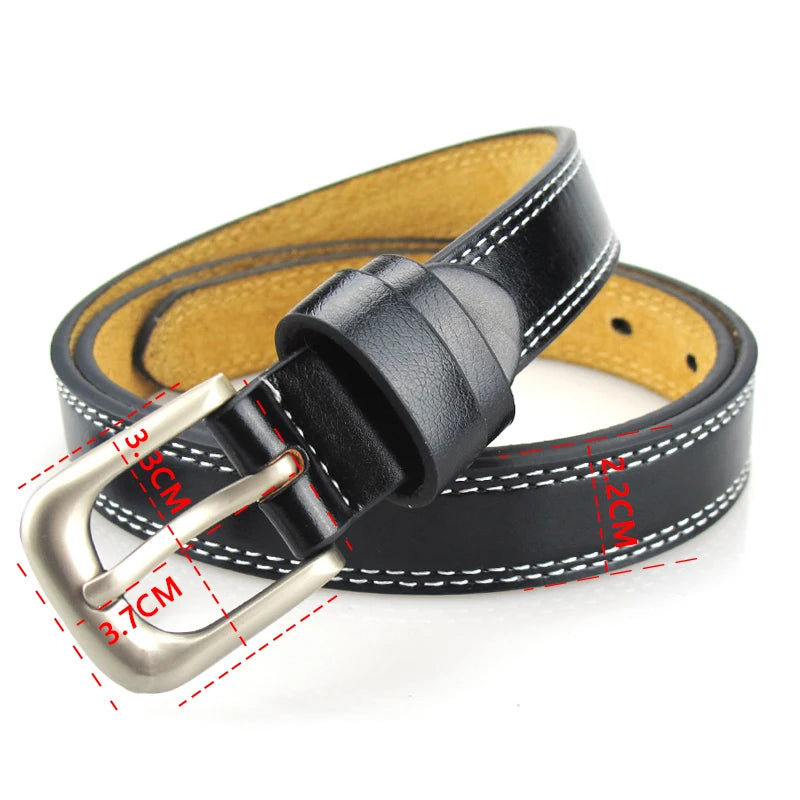 Top Quality Genuine Leather Belts for Women Cummerbund Luxury Female Belt Decorative Simple Waist Belt Candy Color Drop Shipping