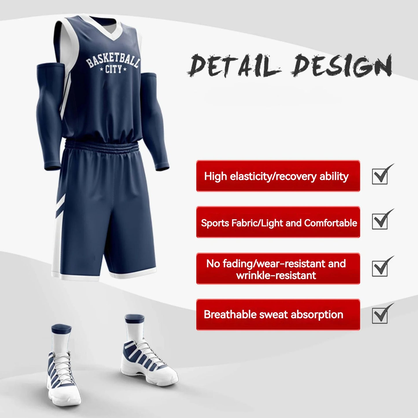 Basketball Jersey and Short Set Boys Men Uniform
