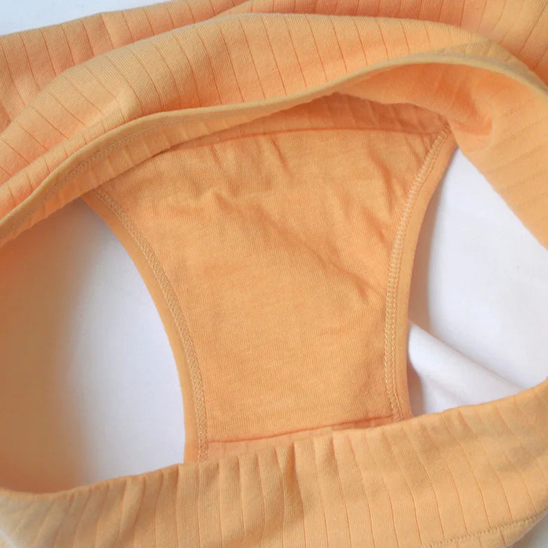 2PCS/Set Cotton Panties Women Low Waist Seamless Underwear Solid Color Comfort Breathable Briefs Sexy Lingerire M-XL Intimates