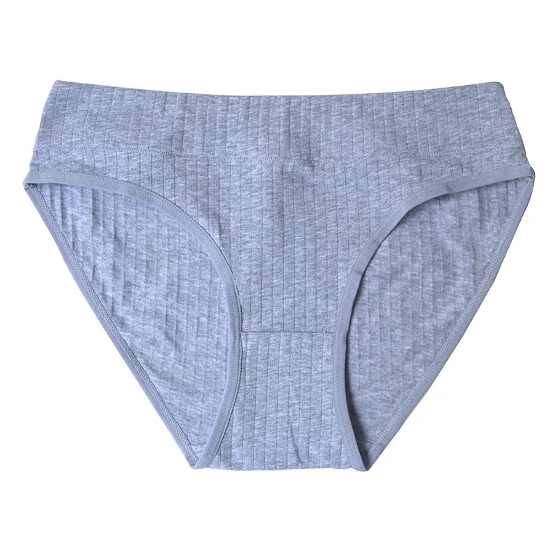 2PCS/Set Cotton Panties Women Low Waist Seamless Underwear Solid Color Comfort Breathable Briefs Sexy Lingerire M-XL Intimates