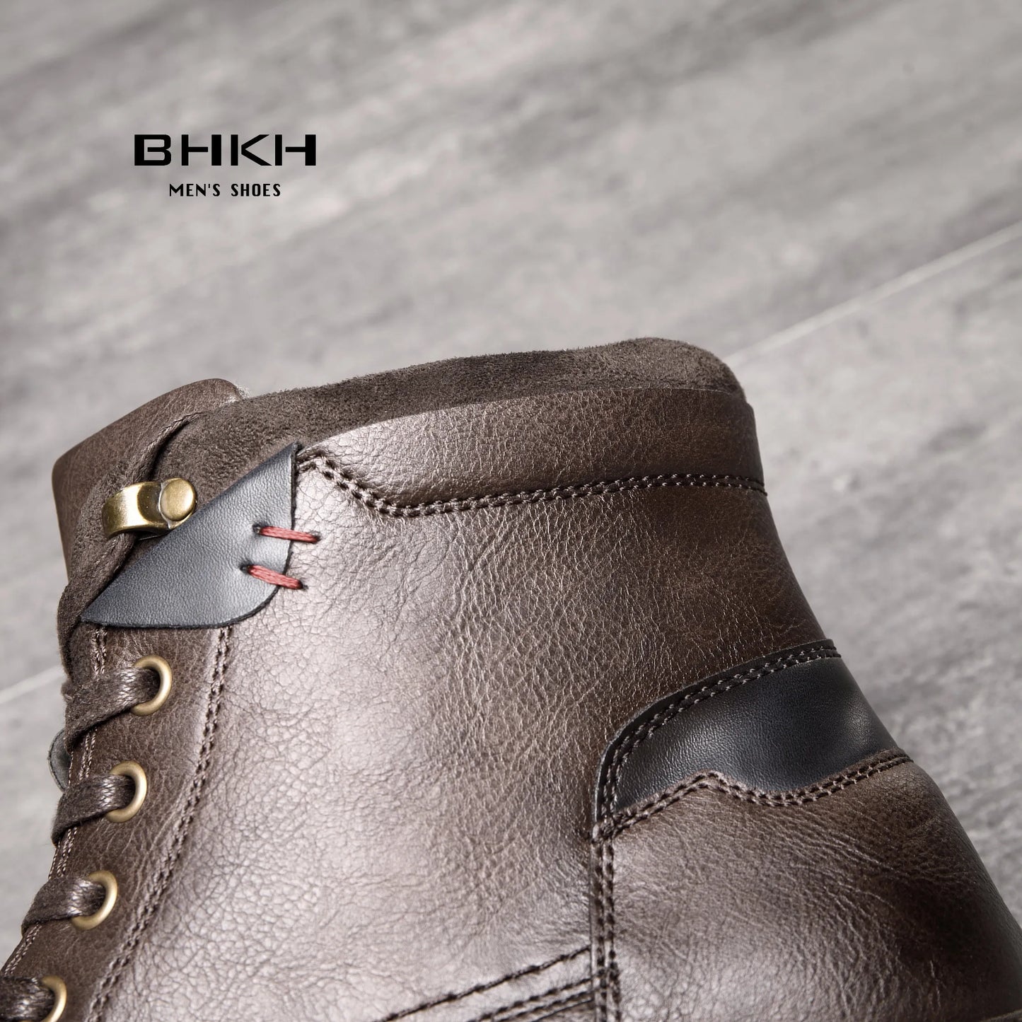 BHKH Winter Men Boots Lightweight Lace-up Ankle Boots Comfy Office Work Casual Formal Footwear Brand Man Shoes
