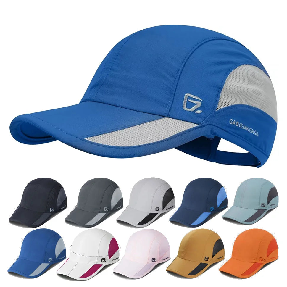 【GADIEMKENSD】 Unstructured Quick Dry Sports Cap Summer Sun Hat for Unisex UV Protection Baseball Caps M37