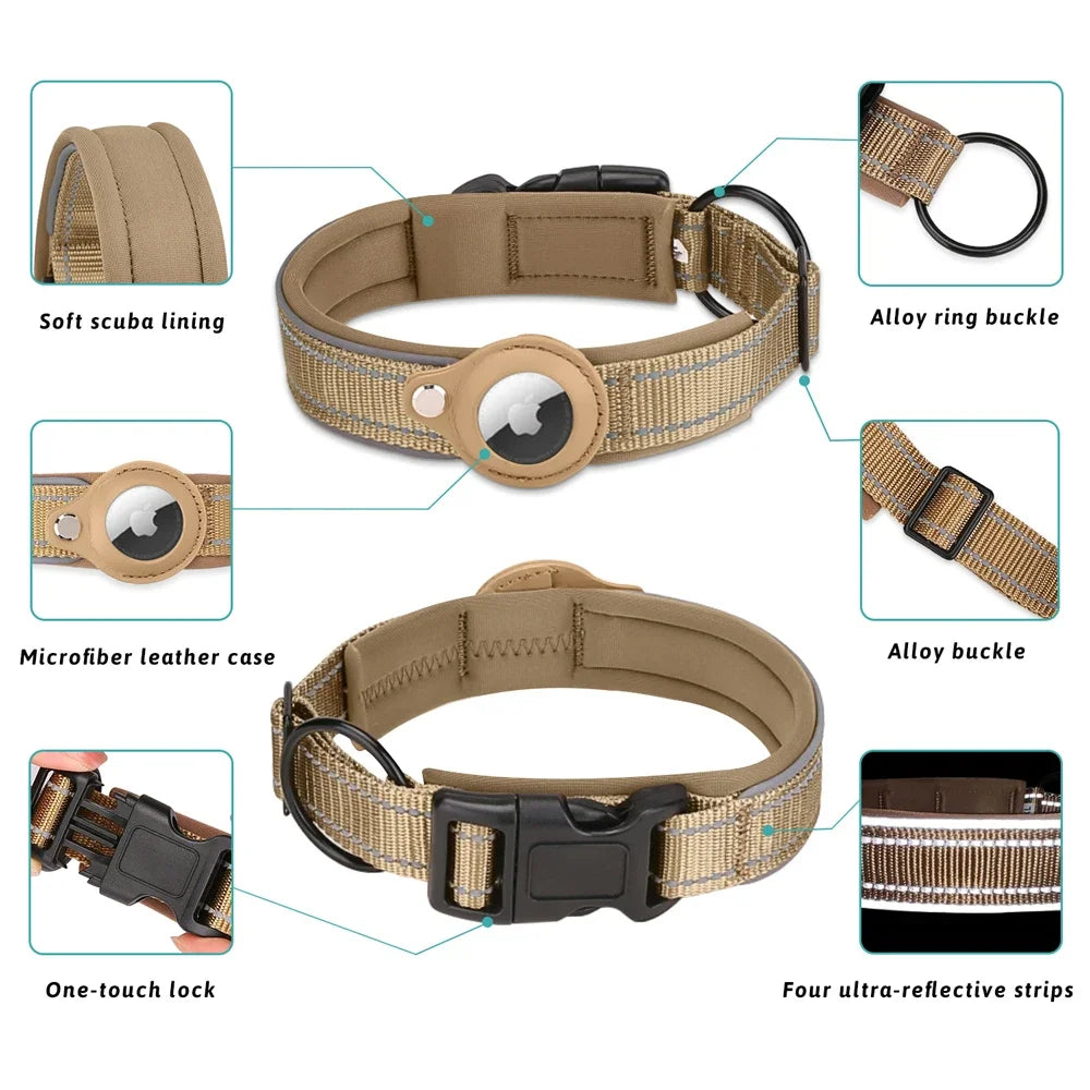 Pet Dog Accessories Apple Airtag Anti-Lost Dog Collar for Dog Protection Tracker Cat Dog Anti-Lost Locator Waterproof Dog leash