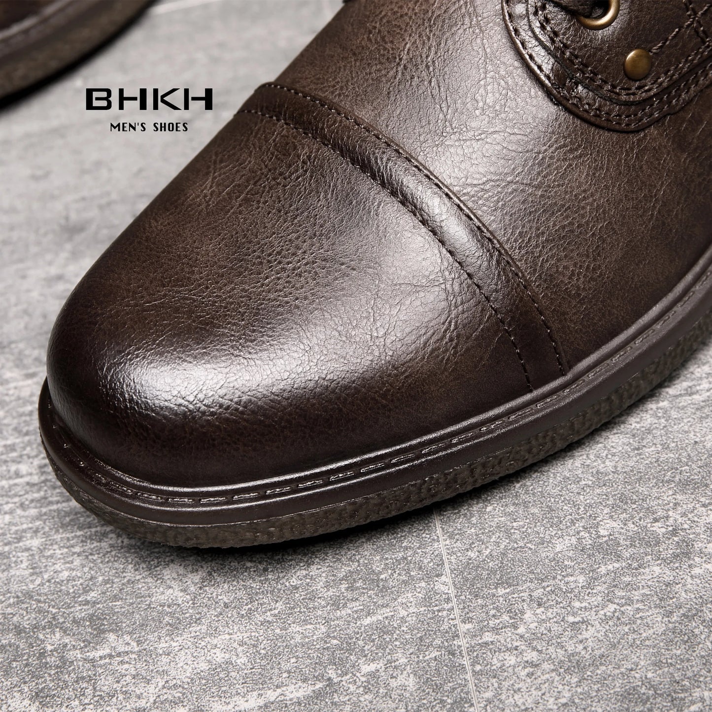 BHKH Winter Men Boots Lightweight Lace-up Ankle Boots Comfy Office Work Casual Formal Footwear Brand Man Shoes