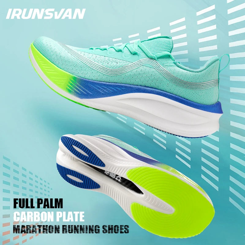 IRUNSVAN Men's Carbon Plate Sneakers Professional Marathon Racing Running Shoes High Quality Shoes Comfortable Sports Shoe