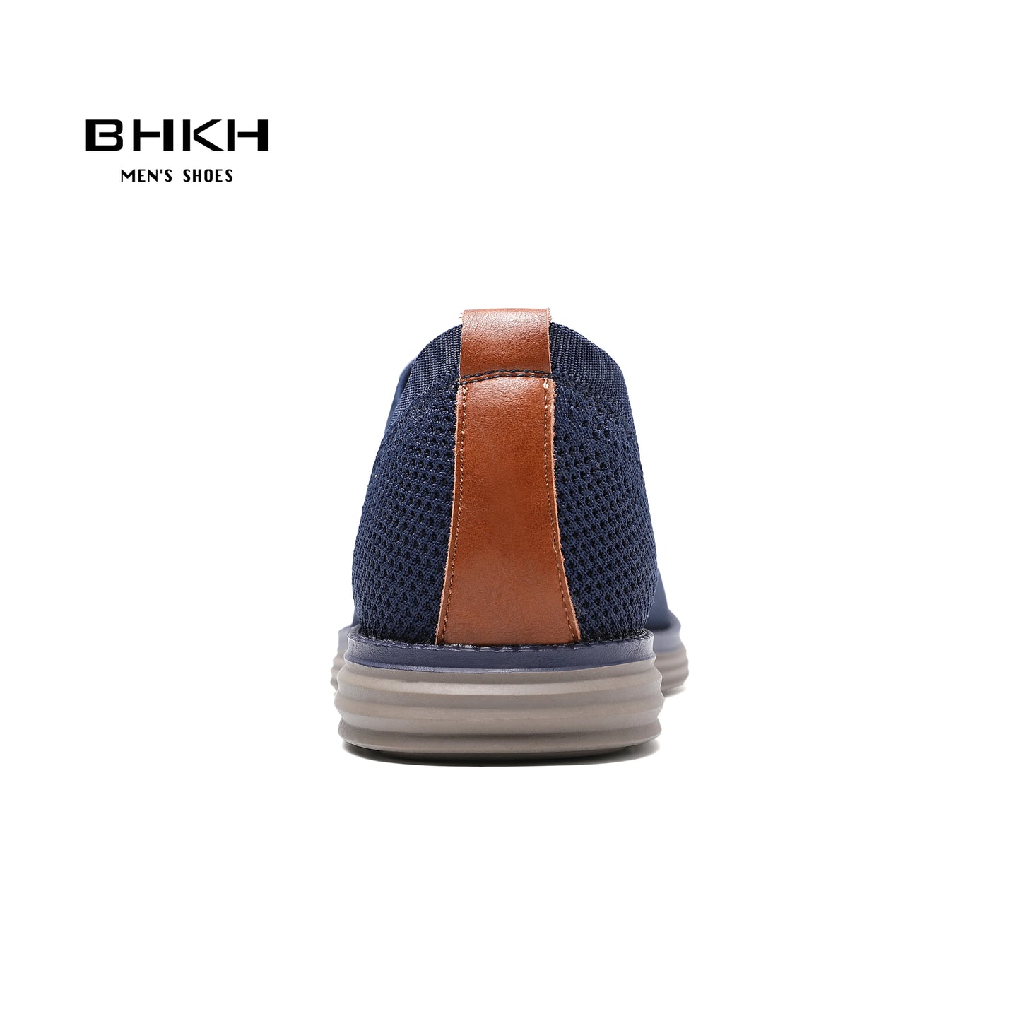 BHKH Breathable Knitted Mesh Casual Shoes Lightweight Smart Casual Shoes Office Work Footwear Men Shoes