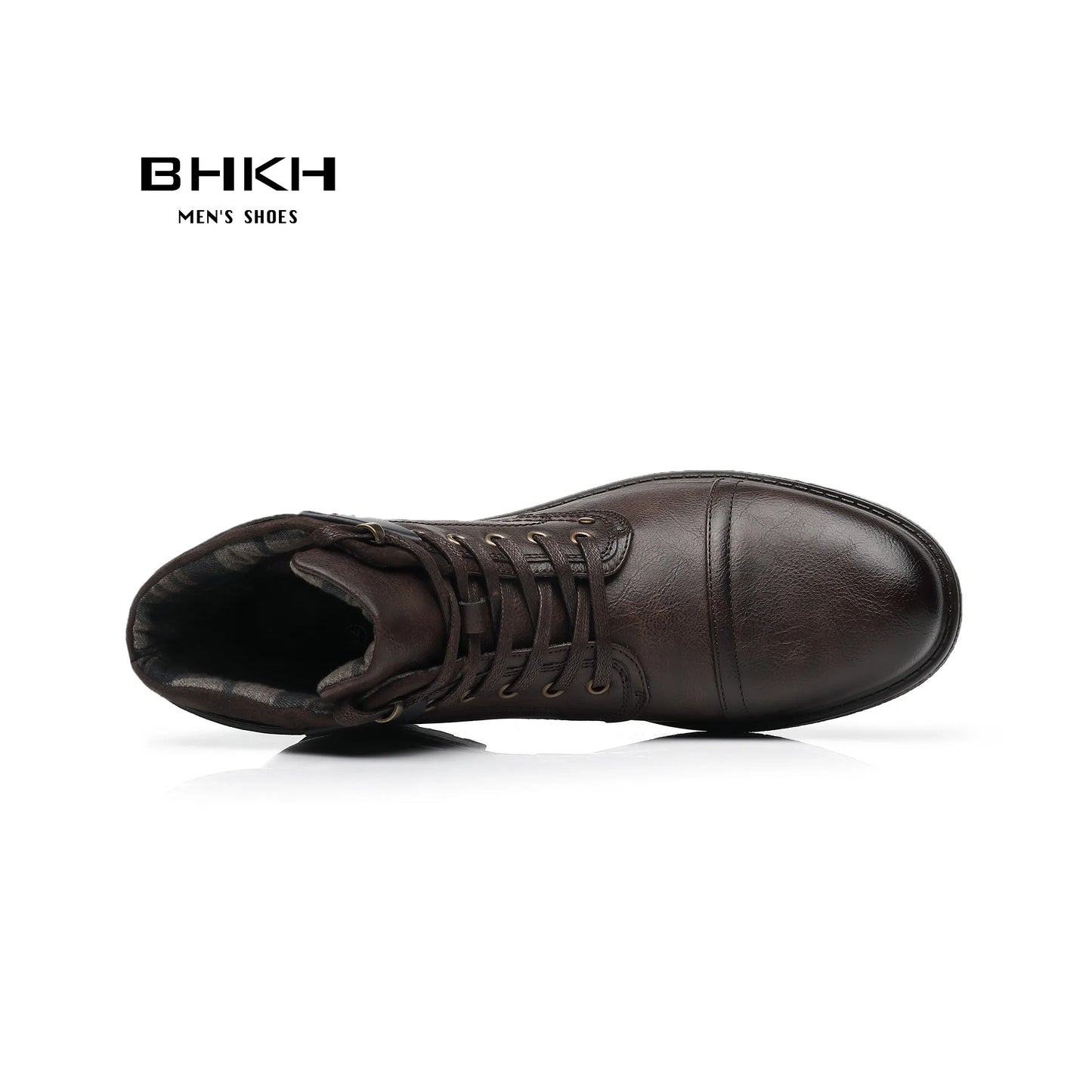 BHKH Winter Men Boots Lightweight Lace-up Ankle Boots Comfy Office Work Casual Formal Footwear Brand Man Shoes
