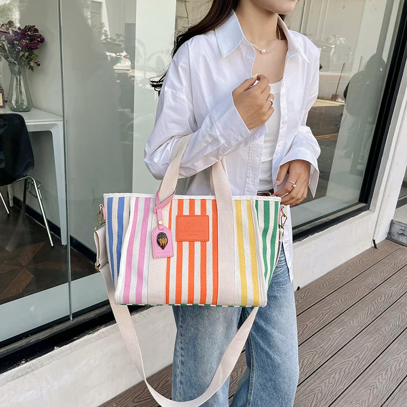 Kurt Geiger Canvas Tote Bag Large Capacity Handbag Luxury Designer Brands Bags Women's Shoulder Bag Fashion Trend Purse New