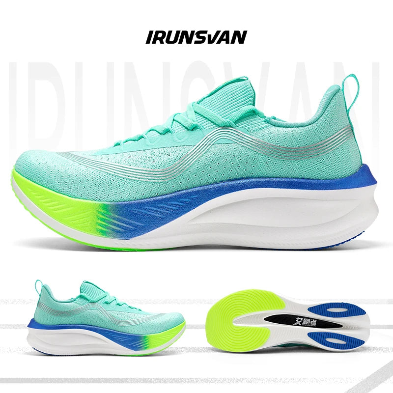 IRUNSVAN Men's Carbon Plate Sneakers Professional Marathon Racing Running Shoes High Quality Shoes Comfortable Sports Shoe