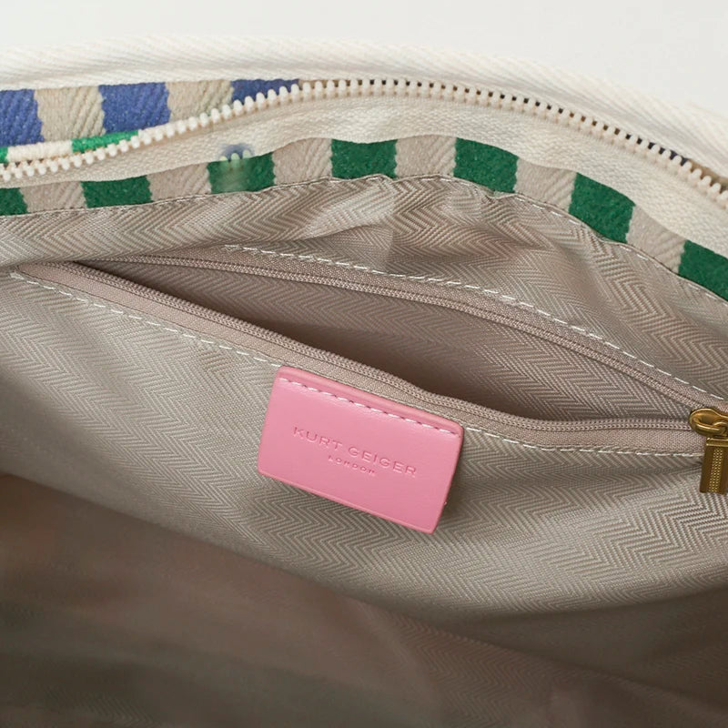Kurt Geiger Canvas Tote Bag Large Capacity Handbag Luxury Designer Brands Bags Women's Shoulder Bag Fashion Trend Purse New