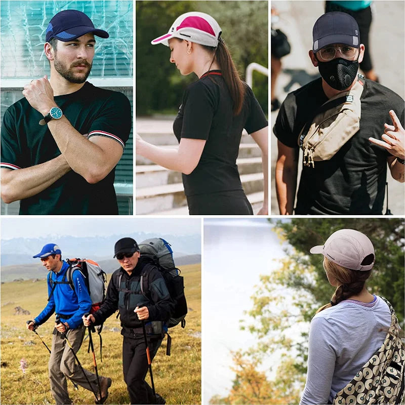 【GADIEMKENSD】 Unstructured Quick Dry Sports Cap Summer Sun Hat for Unisex UV Protection Baseball Caps M37