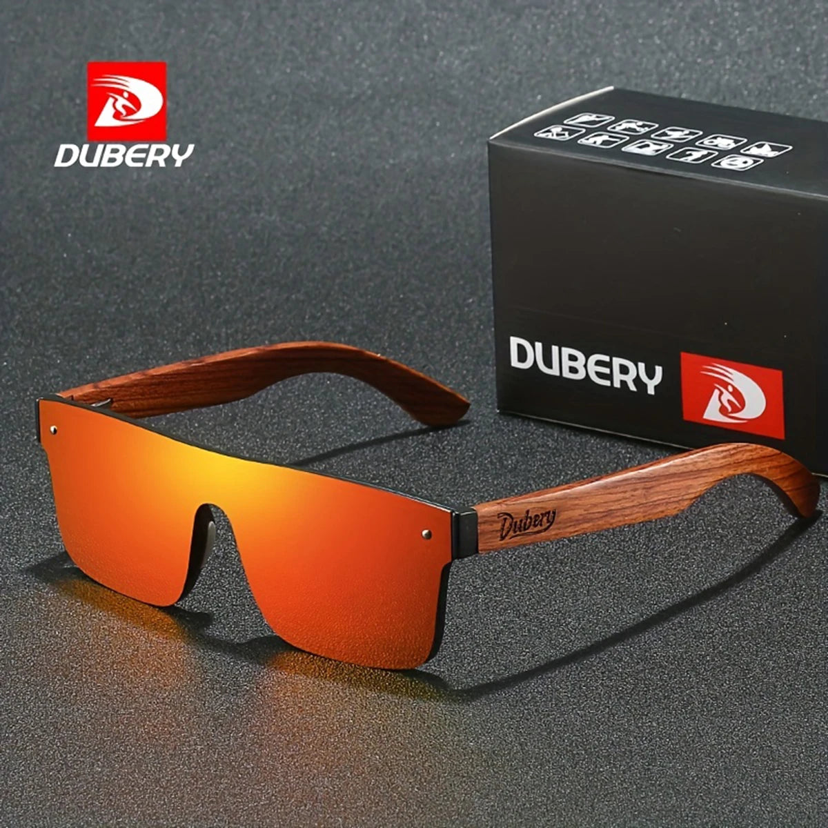 DUBERY Wooden Polarized UV400 ProtectionSunglasses For Men And Women 6 Colors Model 219