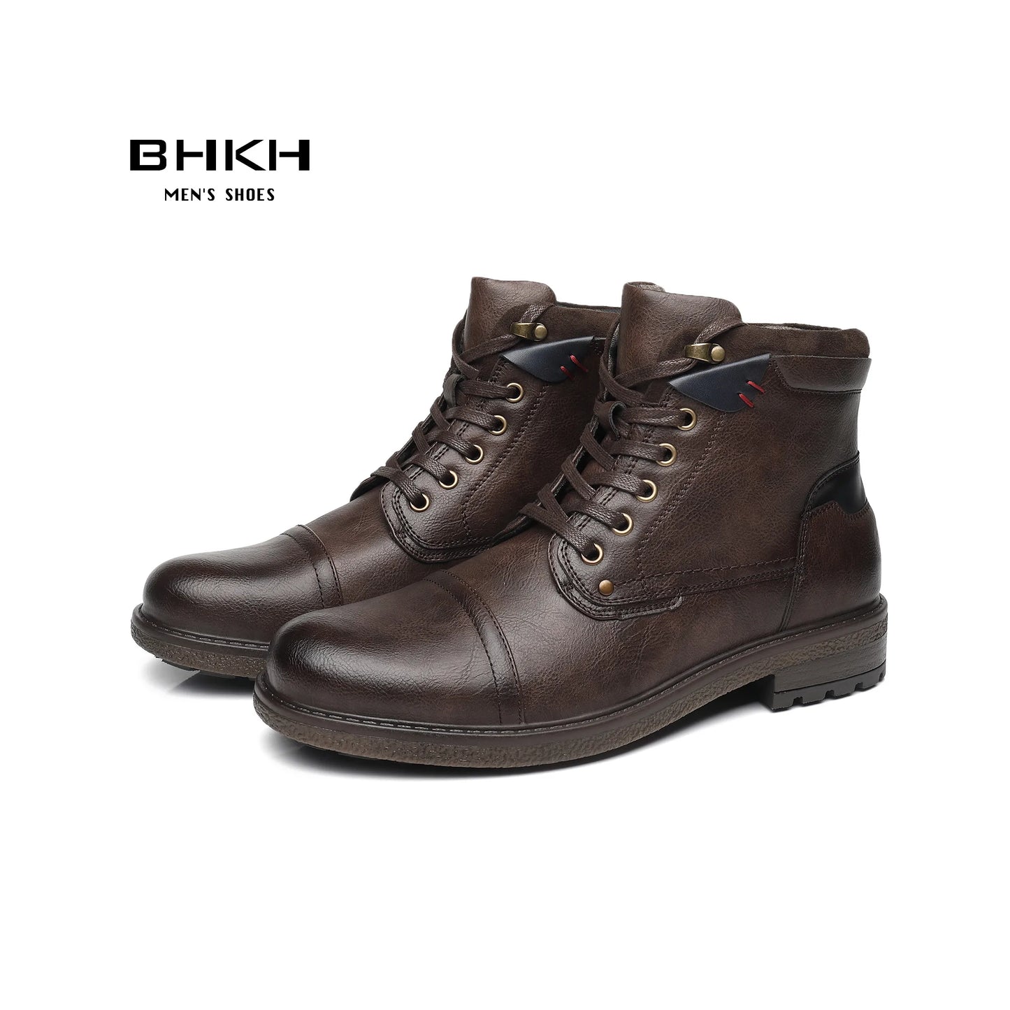 BHKH Winter Men Boots Lightweight Lace-up Ankle Boots Comfy Office Work Casual Formal Footwear Brand Man Shoes