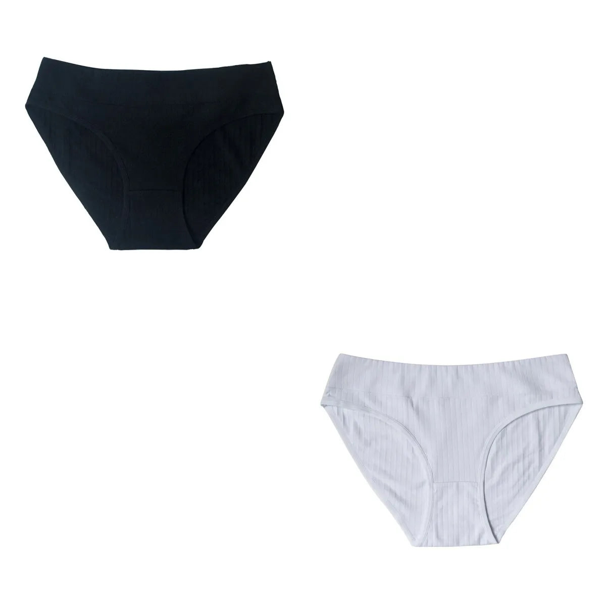 2PCS/Set Cotton Panties Women Low Waist Seamless Underwear Solid Color Comfort Breathable Briefs Sexy Lingerire M-XL Intimates