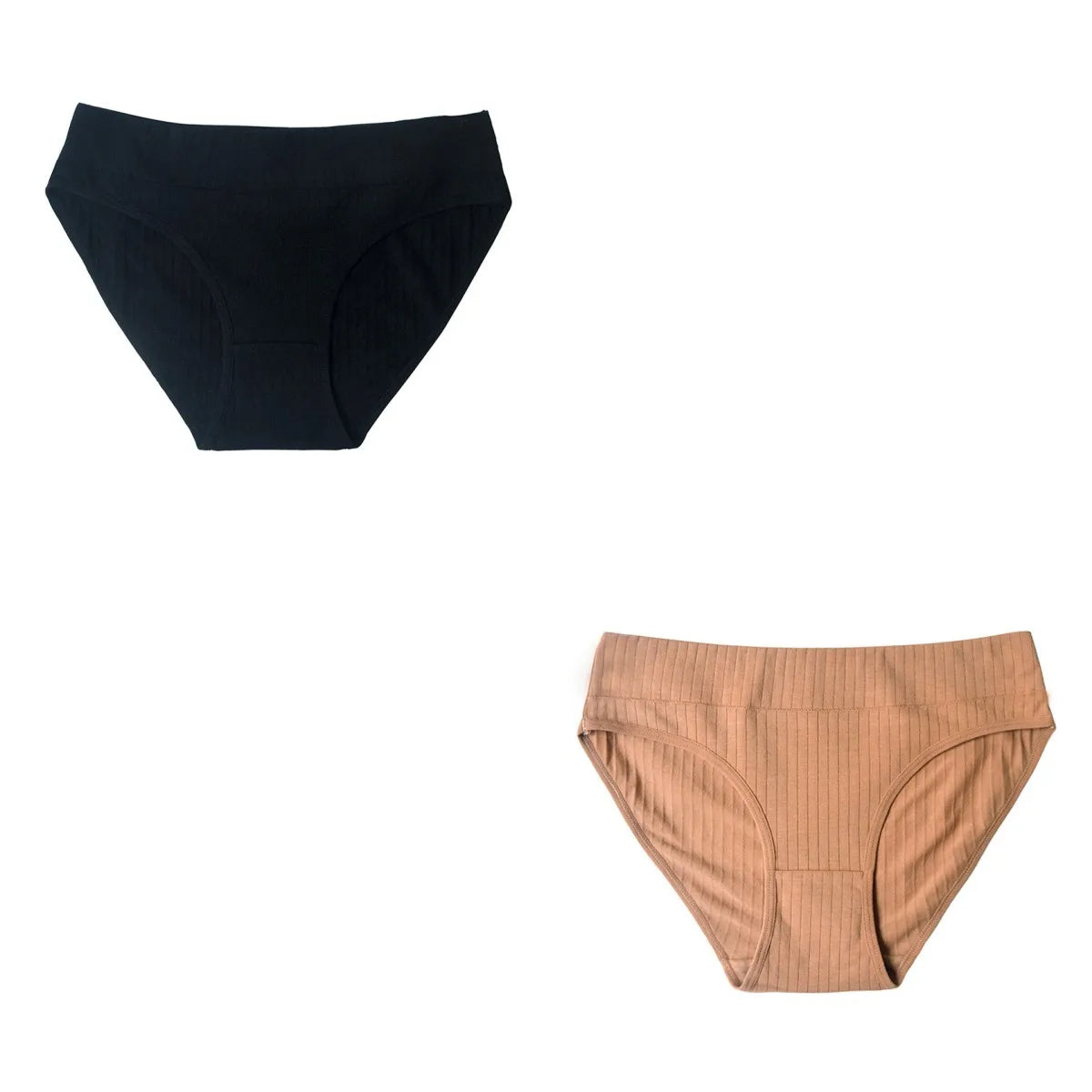 2PCS/Set Cotton Panties Women Low Waist Seamless Underwear Solid Color Comfort Breathable Briefs Sexy Lingerire M-XL Intimates