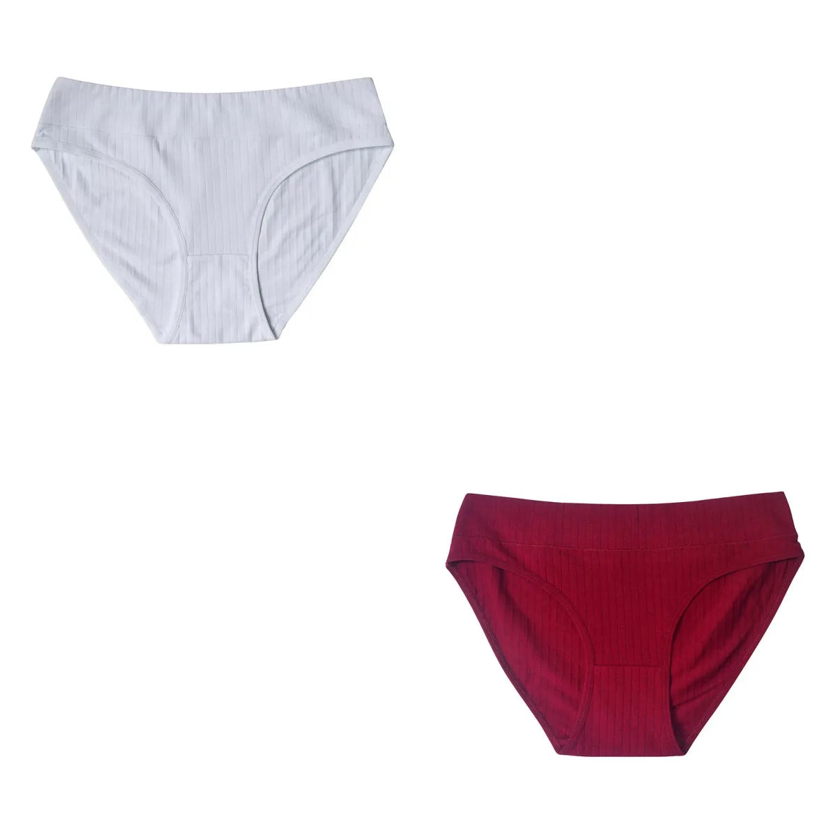 2PCS/Set Cotton Panties Women Low Waist Seamless Underwear Solid Color Comfort Breathable Briefs Sexy Lingerire M-XL Intimates