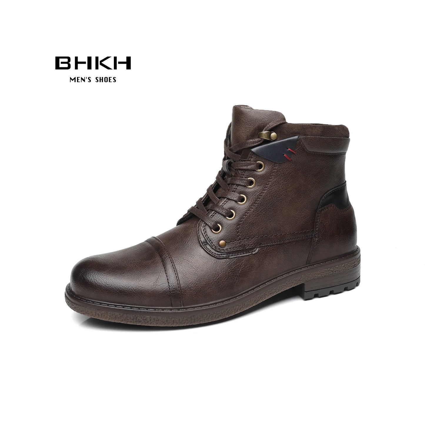 BHKH Winter Men Boots Lightweight Lace-up Ankle Boots Comfy Office Work Casual Formal Footwear Brand Man Shoes