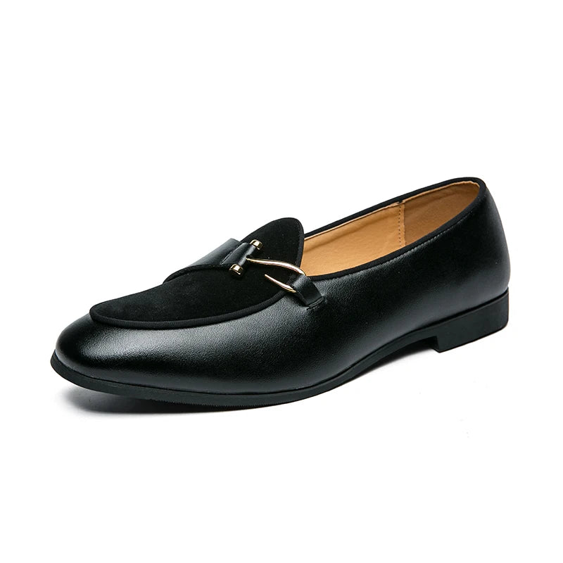 Luxury Design Suede Men's Loafers Black Blue Red Casual Dress Shoes For Nightclub Party Monk Strap Men Shoes Size 38-47