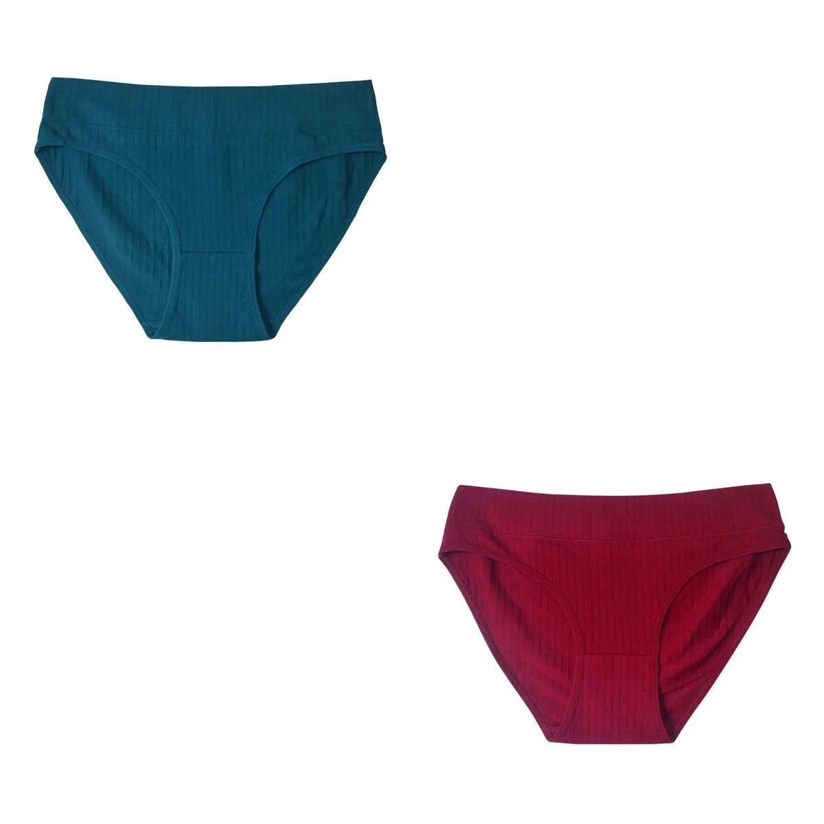 2PCS/Set Cotton Panties Women Low Waist Seamless Underwear Solid Color Comfort Breathable Briefs Sexy Lingerire M-XL Intimates