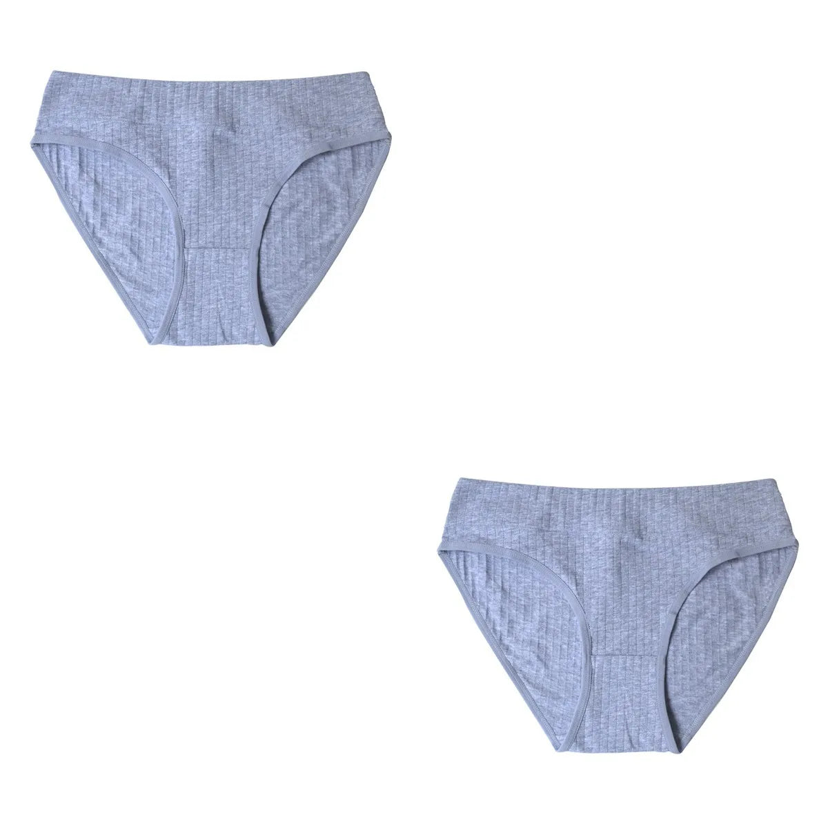 2PCS/Set Cotton Panties Women Low Waist Seamless Underwear Solid Color Comfort Breathable Briefs Sexy Lingerire M-XL Intimates