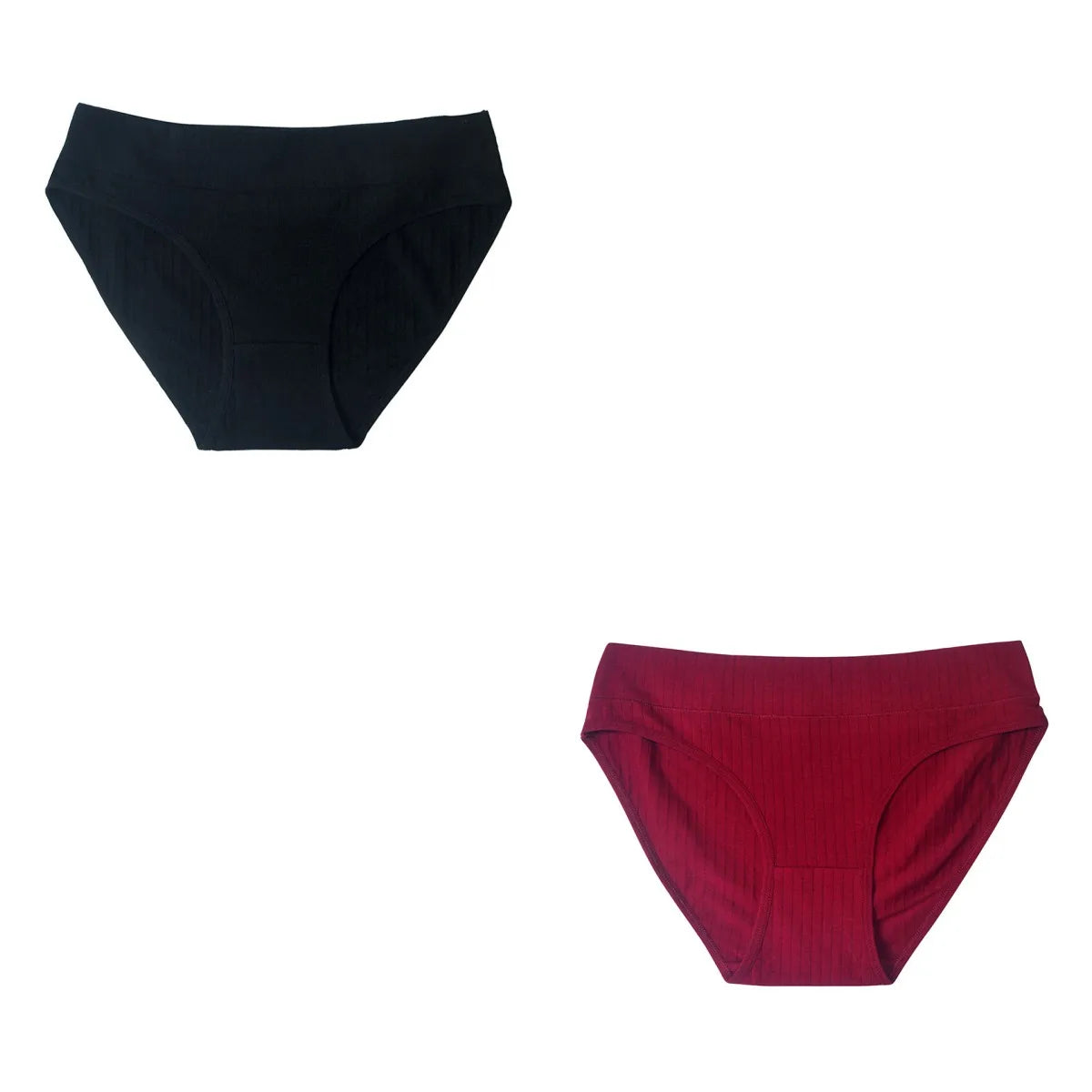 2PCS/Set Cotton Panties Women Low Waist Seamless Underwear Solid Color Comfort Breathable Briefs Sexy Lingerire M-XL Intimates