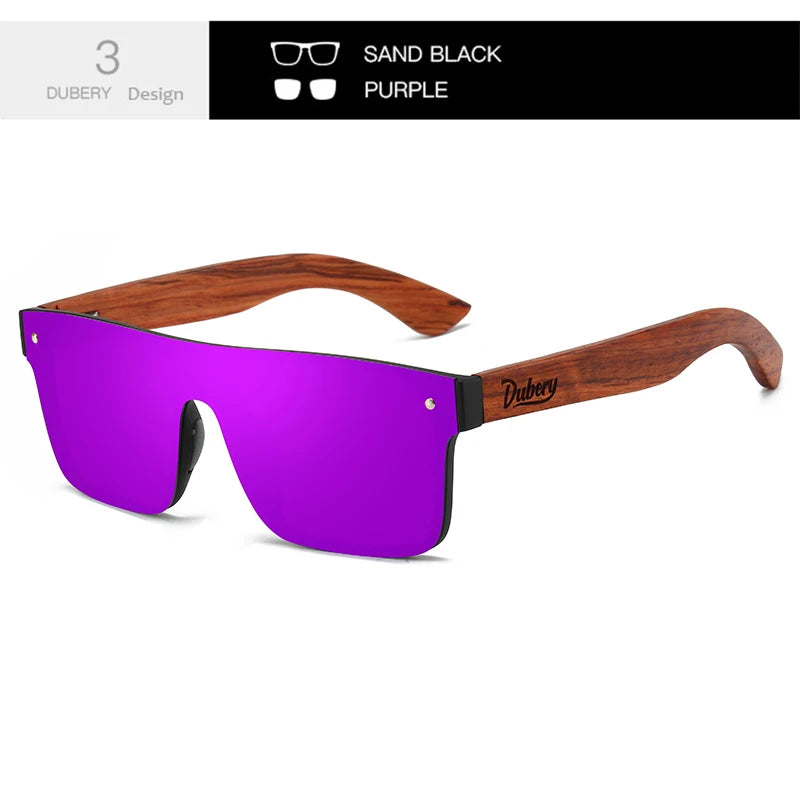 DUBERY Wooden Polarized UV400 ProtectionSunglasses For Men And Women 6 Colors Model 219