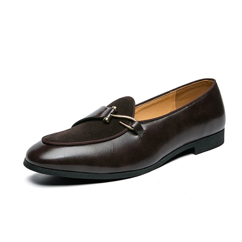 Luxury Design Suede Men's Loafers Black Blue Red Casual Dress Shoes For Nightclub Party Monk Strap Men Shoes Size 38-47