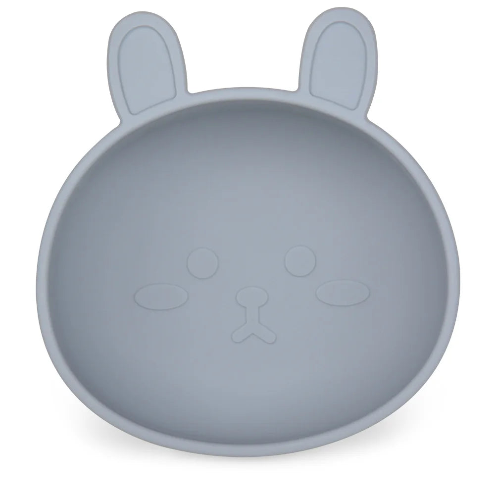 BPA Free 2Pcs/1Set Silicone Baby Feeding Bowl Silicone Dishes for Baby Tableware Waterproof Spoon Non-Slip Crockery Bowl