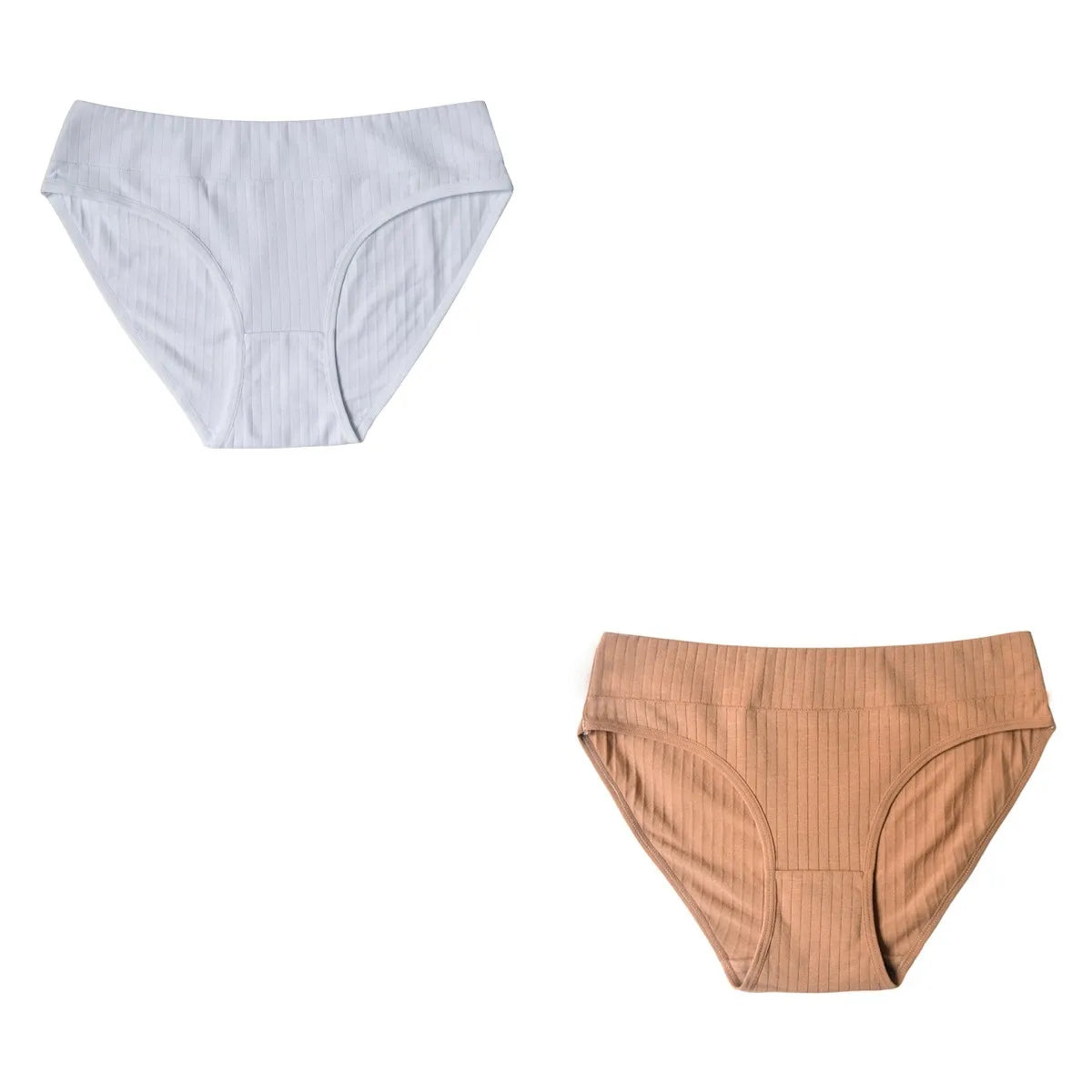 2PCS/Set Cotton Panties Women Low Waist Seamless Underwear Solid Color Comfort Breathable Briefs Sexy Lingerire M-XL Intimates