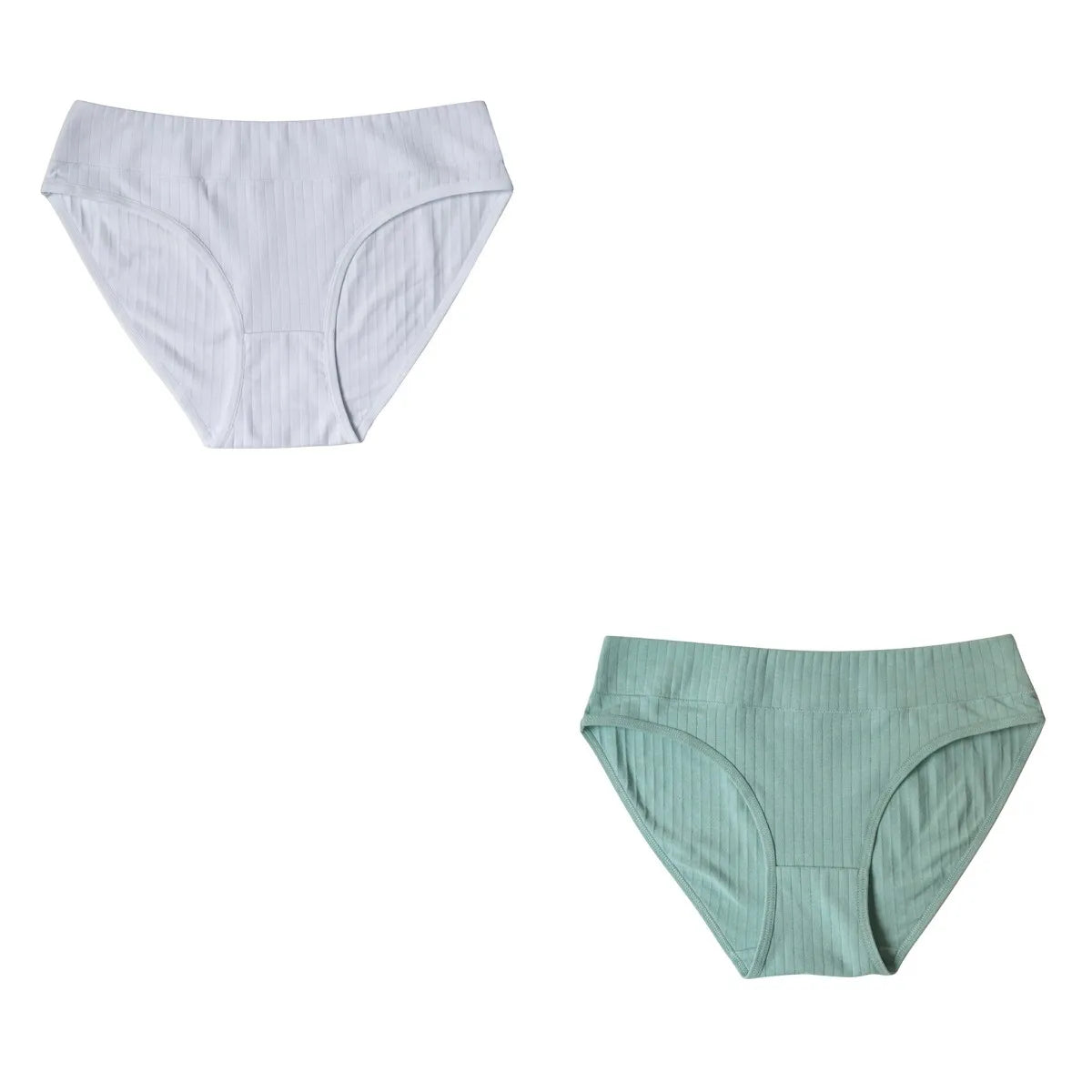 2PCS/Set Cotton Panties Women Low Waist Seamless Underwear Solid Color Comfort Breathable Briefs Sexy Lingerire M-XL Intimates