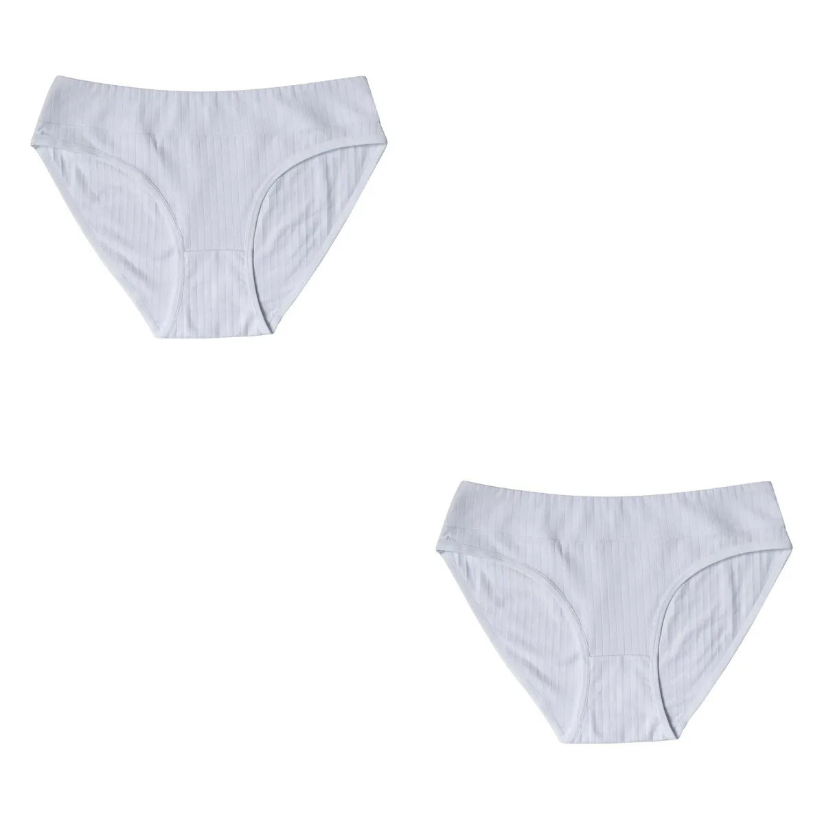 2PCS/Set Cotton Panties Women Low Waist Seamless Underwear Solid Color Comfort Breathable Briefs Sexy Lingerire M-XL Intimates