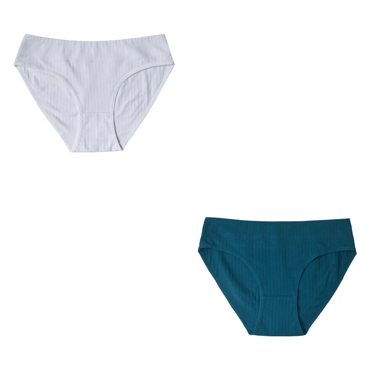 2PCS/Set Cotton Panties Women Low Waist Seamless Underwear Solid Color Comfort Breathable Briefs Sexy Lingerire M-XL Intimates