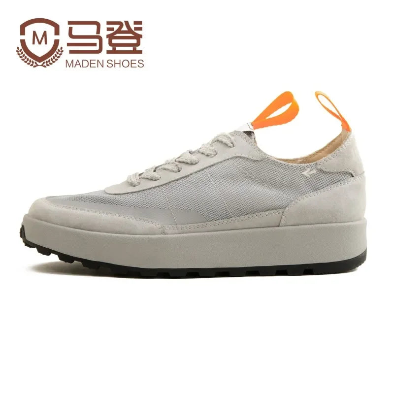 Maden Spring Vintage Jogging Shoes for Men Casual Low Top Running Sports Shoes Comfort Trainer Designer Breathable Sneakers
