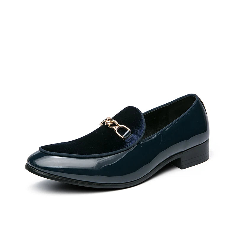 Luxury Design Suede Men's Loafers Black Blue Red Casual Dress Shoes For Nightclub Party Monk Strap Men Shoes Size 38-47