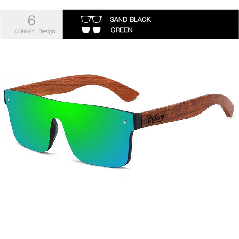DUBERY Wooden Polarized UV400 ProtectionSunglasses For Men And Women 6 Colors Model 219