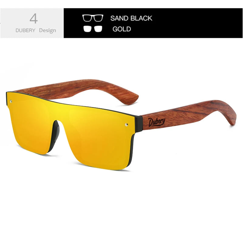 DUBERY Wooden Polarized UV400 ProtectionSunglasses For Men And Women 6 Colors Model 219