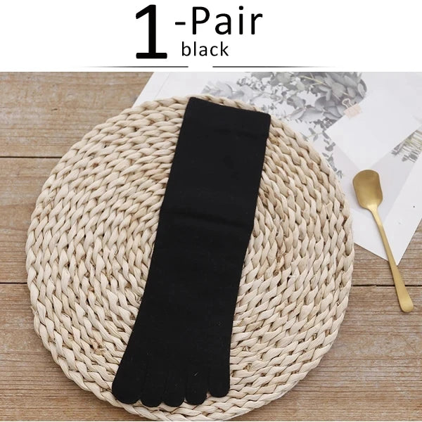 Organic Cotton Man Women Five Finger Socks Solid Soft Elastic Breathable Young Casual Harajuku Socks With Toes Brand Sokken