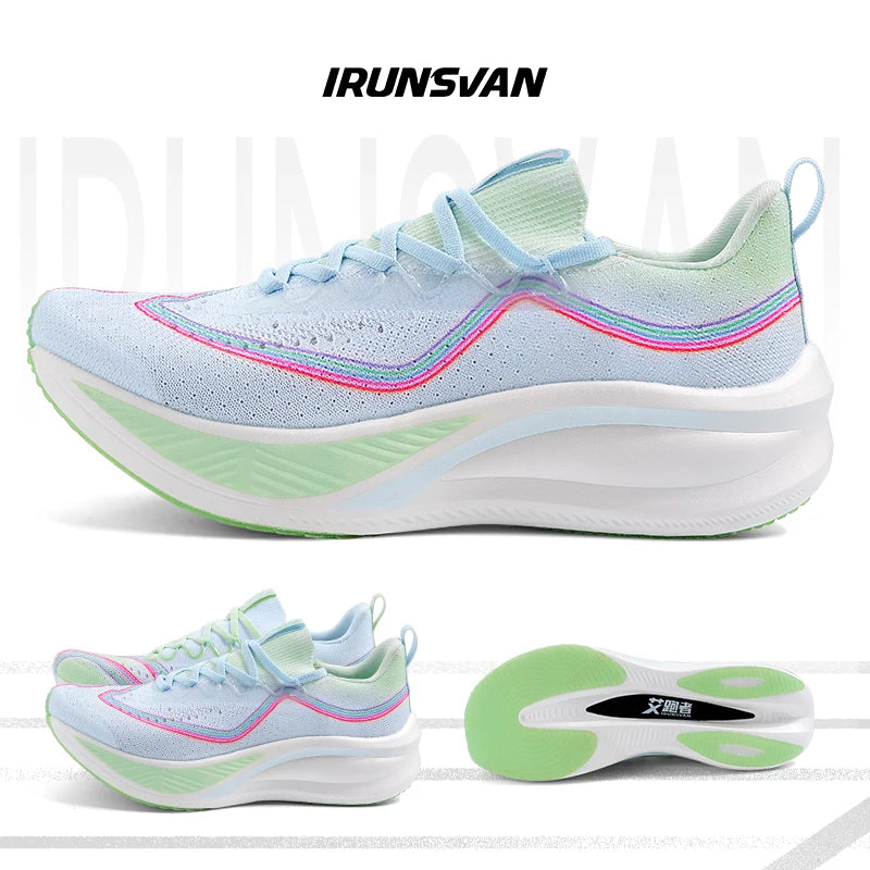 IRUNSVAN Men's Carbon Plate Sneakers Professional Marathon Racing Running Shoes High Quality Shoes Comfortable Sports Shoe