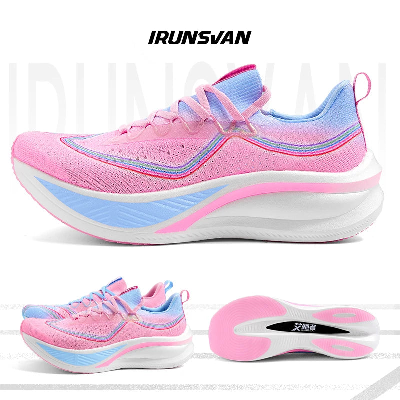 IRUNSVAN Men's Carbon Plate Sneakers Professional Marathon Racing Running Shoes High Quality Shoes Comfortable Sports Shoe