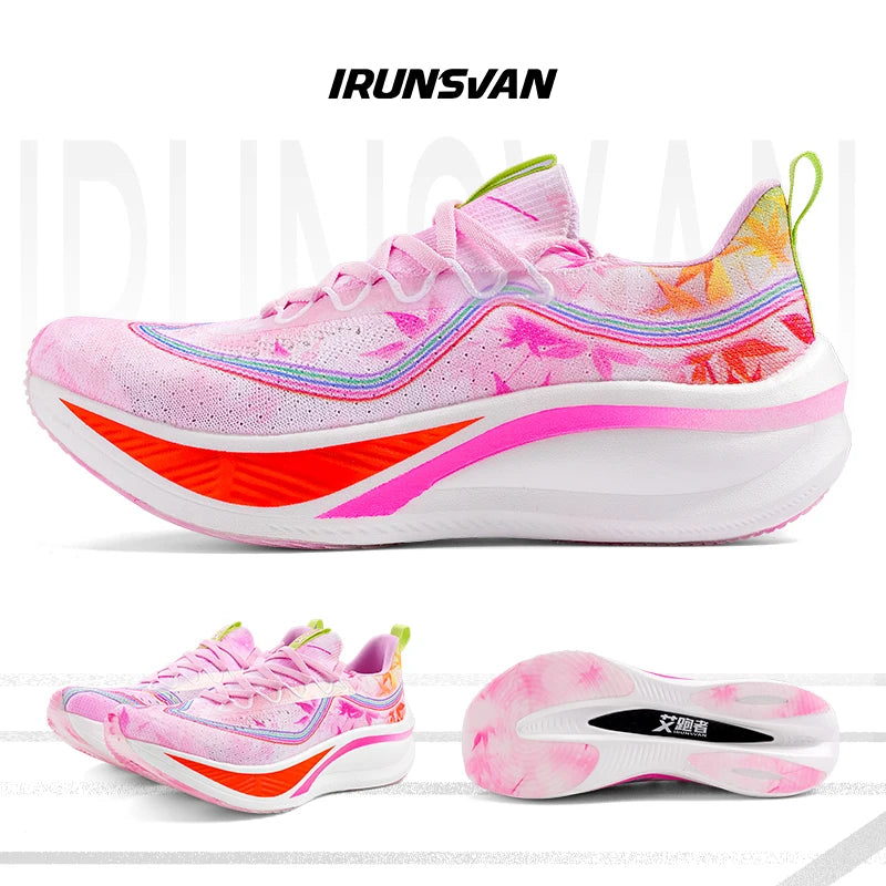 IRUNSVAN Men's Carbon Plate Sneakers Professional Marathon Racing Running Shoes High Quality Shoes Comfortable Sports Shoe