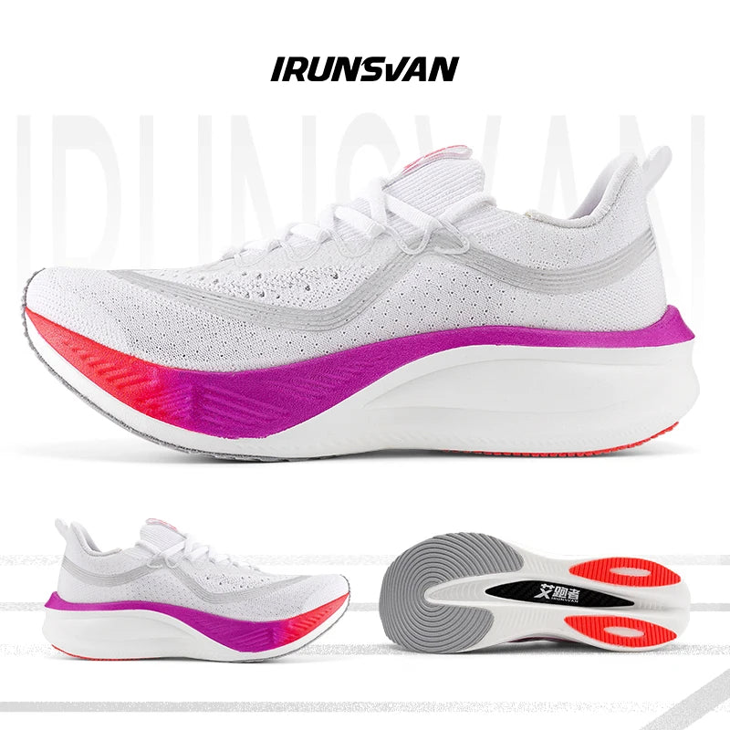 IRUNSVAN Men's Carbon Plate Sneakers Professional Marathon Racing Running Shoes High Quality Shoes Comfortable Sports Shoe
