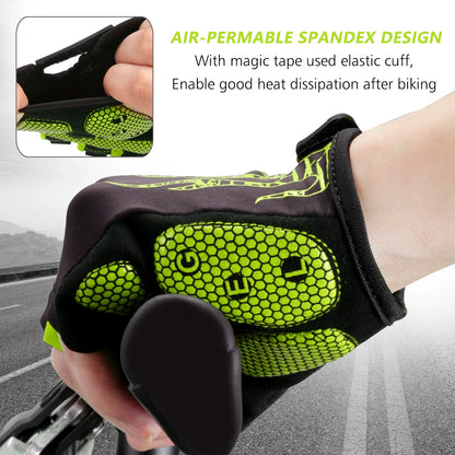 MOREOK Bike Gloves 5MM Gel Pad Mountain Bike Gloves Breathable Bicycle Gloves Non-slip Road Biking Cycling Gloves for Men Women