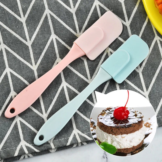 3Pcs Non-Stick Silicone Cream Scraper Bread Cake Butter Spatula Mixer Oil Brush With PP Handle Cake Spatula Kitchen Baking Tool