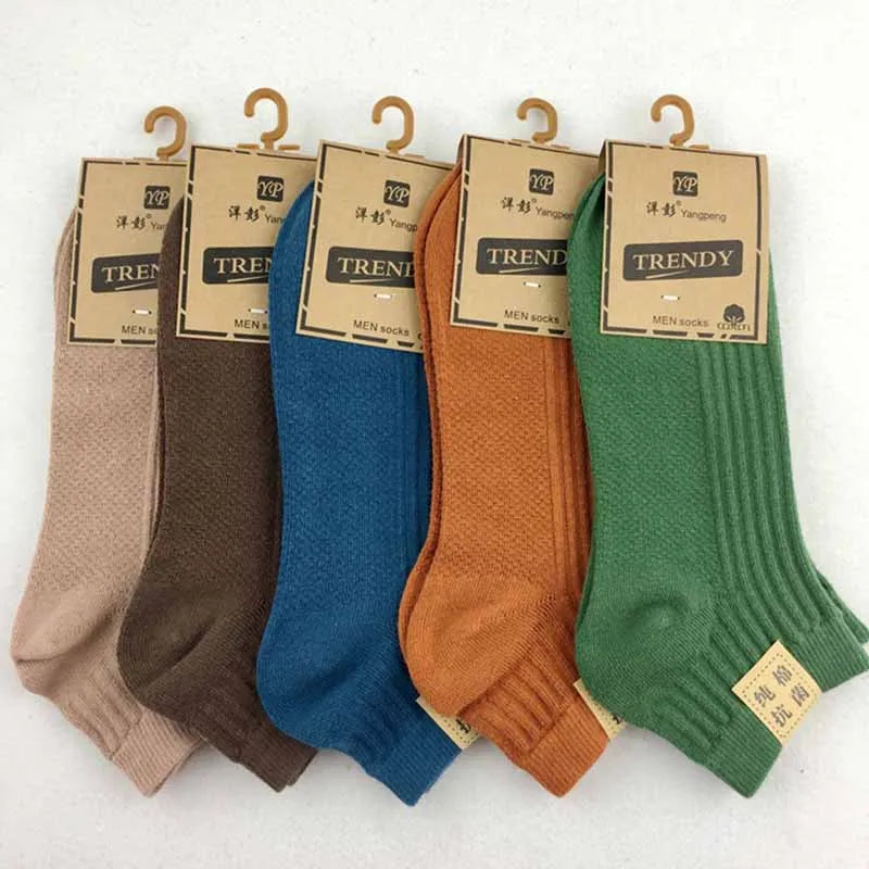 5 Pairs 100 Cotton Socks Women Men Female 1 Set Lot Color Pack Candy Color Ladies Sock Solid Color Invisible Female Sock Unisex