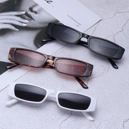 1PC Small Rectangle Sunglasses Women New Retro Square Narrow Frame Sun Glasses Trendy Vintage Streetwear Eyewear UV400