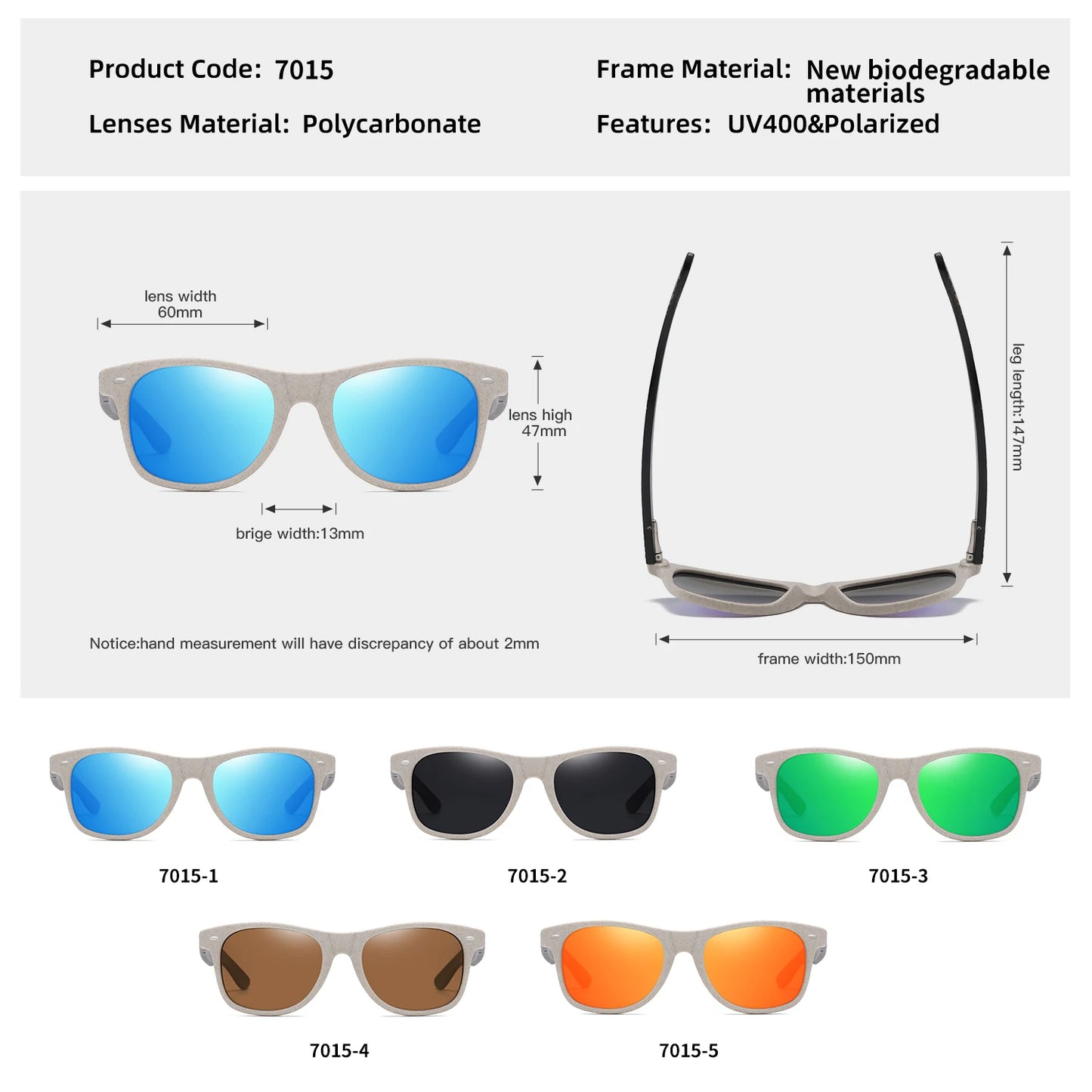 GM Natural Bamboo Fashion Wooden Sunglasses Handmade Polarized Mirror Coating Lenses With Gift Box Temple Pattern Sunglasses