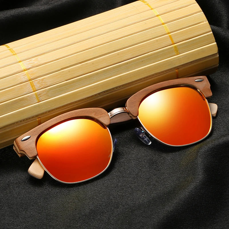 GM Brand Skateboard Wooden Frame Sunglasses Polarized / Bamboo Sunglasses and Support DropShipping / Provide Pictures 037