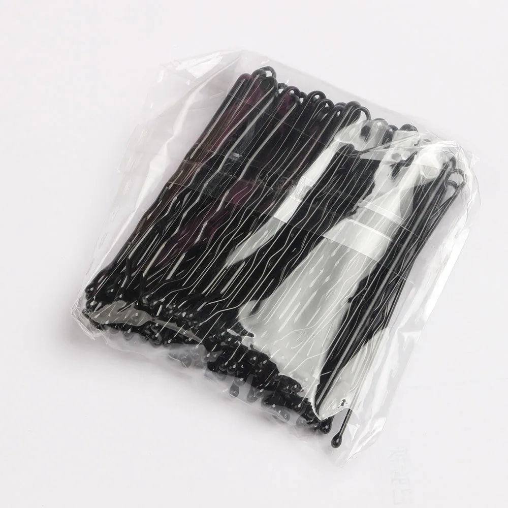 50 Pcs 4 Colors 5cm Hair Clip Lady Hairpins Curly Wavy Grips Hairstyle Hairpins Women Bobby Pins Styling Hair Accessories