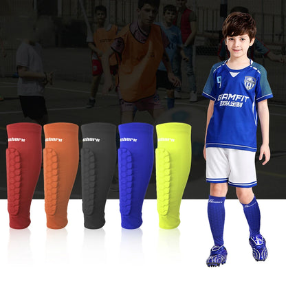 1 Pair Kids Soccer Shin Guard Children Crashproof Football Calf Protector Leg Sleeves Teens Training Leg Protection Custom Logo