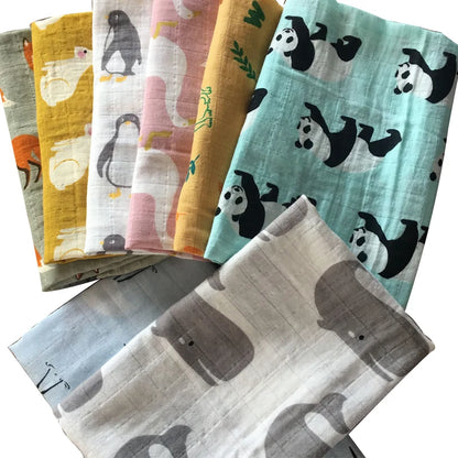 Hot New Baby Blankets Newborn Soft Organic Cotton Bamboo Baby Bibs Muslin Swaddle Wrap Feeding Burpy Towel Scarf Big Diaper